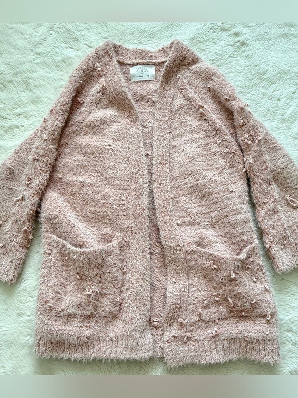 Zara girls pink cardigan size 9-10 years
